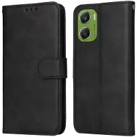 SKALO Motorola Moto G06 4G PU-nahka Lompakkokotelo - Musta