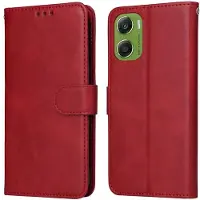SKALO Motorola Moto G06 4G PU-nahka Lompakkokotelo - Punainen