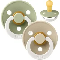 BIBS Colour Hehkuva tutti - Koko 2 - 2 kpl - Pyöreä - Sage Glow/ - - OneSize - Tutit