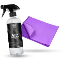 King Carthur Lasinpesuaine Glass Cleaner + Coat, 500 ml, 500 ml + Glass Towel Purple View
