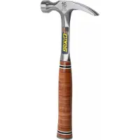 Estwing E16S Straight Claw Hammer EWEE16S Stacked Leather Grip, 454 gram