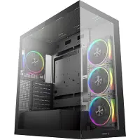 DeepCool CG580 4F V2 WH -miditornikotelo RGB-valaistuksella, musta