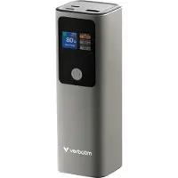 Verbatim 27 000mAh Charge ‘n’ Go varavirtalähde, 2x USB-C PD 3.1 140W, USB-A 18W, hopea