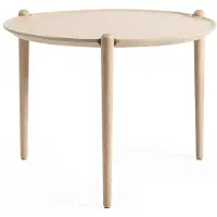 Design House Stockholm Aria soffbord Light oak, Ø60x46 cm