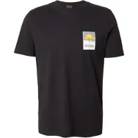 BOSS for man. 50556023 Plain T-shirt black (S), Casual, Cotton, Short sleeve