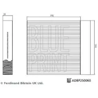 Blue Print Raitisilmasuodatin , ADBP250060 - Mg - Zs