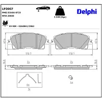 Delphi Jarrupalasarja (4kpl), levyjarru LP3907