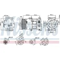 Nissens Ilmastointikompressori - Ford - Transit connect, Kuga, Tourneo grand, Tourneo connect