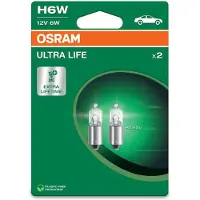 Ams-OSRAM Polttimo H6W Ultra Life (2 kpl)