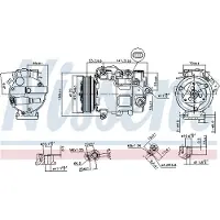 Nissens Ilmastointikompressori - Mercedes - W176, W117, W246, X156