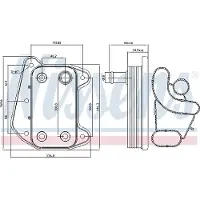 Nissens Öljynjäähdytin - Mercedes - Sprinter, W204, W211, W639, W203, W210, W638, C209, W163, Viano, Sc, Clc-klass