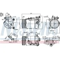Nissens Ilmastointikompressori - BMW - 1-serie, 3-serie, X3, 3-serie f34