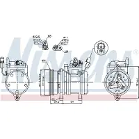 Nissens Kompressori, ilmastointilaite KLIMA NIS 89255