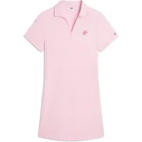 Tommy Hilfiger Th Script Open-Nk Polo Drs - Pink - XS