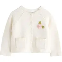 Next Neuletakki 'Flower Girl' tummanvihreä / roosa / valkoinen