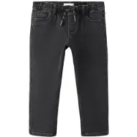 Mango Slim Fit Jeans With Cord Drawstring - Grey - 9-12M