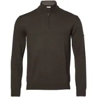 Chevalier Aston Half Zip Merino -pusero Miehet Leather Brown L