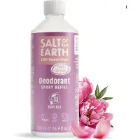 Raw Organic Salt of the Earth Peony Blossom Natural Deodorant Täyttöpakkaus 500ml