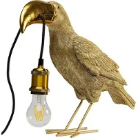 Kare Design-pöytävalaisin Toucan, Messinki/kulta, Olohuone/ruokailutila, Synteettinen materiaali, Design