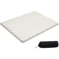 Vevor japanilainen tatamimatto, queen-kokoinen kokoontaitettava japanilainen tatamipatja, futon-patja säilytyspussilla ja kiinnittimellä, 9-kerroksinen lattiamatto nukkumiseen, asuntolaan, meditaatioo