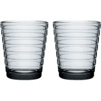 Iittala Aino Aalto juomalasi 22 cl, harmaa, 2 kpl