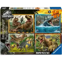 Ravensburger Jurassic World-palapeli 4x100 Palaa