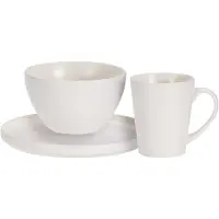 Excellent houseware Astiasarja, valkoinen, 6 kpl.