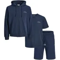 Jack & Jones Juoksupuku 'JJCOLLEGE' laivastonsininen / valkoinen