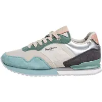 Pepe Jeans for woman. PLS400024 London Sea multicoloured slippers (38), Flat, Laces, Casual, Green