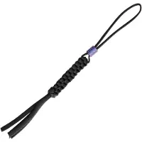 We Knife A-01B paracord lanyard with titanium bead, black