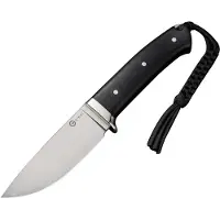 CIVIVI Cloud Peak C23044-1 Satin Nitro-V, Black G10, Nickel Silver Guard, fixed knife