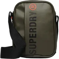Superdry unisex. Y9110268A Green canvas messenger bag (OSFA), Casual, Polyester
