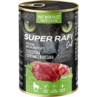 Rafi 12x400g Cat riista ja kanansydän Super kissan märkäruoka