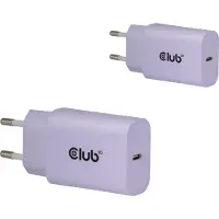 Club 3D 2-pack usb-c charger 30watt purple