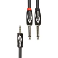 Roland Black 3,5mm TRS - Dual 1/4" Splitter Y cable 1,5m