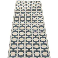 Pappelina Tom matto Ocean Blue/Cream/Blue Fog 70 x 180 cm