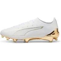 Puma Ultra 6 Ultimate Fg White Gold - Valkoinen/kulta/musta - Nurmi (Fg), koko 47