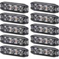 Purelux Varoitusvalo / Tasovilkku Strobe Ultra Slim - 12/24V / 8W / 96 mm, 10 kpl