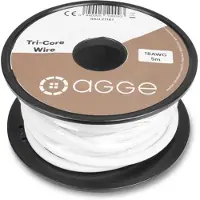 AGGE Sähköjohto Tri-Core, 18AWG, 5 m