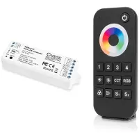 AGGE LED-nauhan kaukosäädin RGB+CCT Touch Wheel, RF 2.4 GHz, Kaukosäädin + Ohjausyksikkö