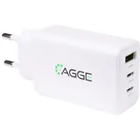 AGGE USB-laturi Triple Charger - 65W / 2 x USB-C + USB-A