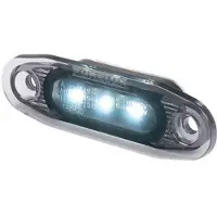 Purelux Huomiovalo / Äärivalo Side Marker Dark - 12/24V / 79 mm, Valkoinen