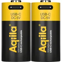 Aqiila Ladattava USB-C akku CR123A 750mAh