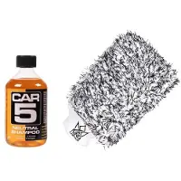 CAR5 Autoshampoo Shampoo - Neutraali, 500 ml + KC Premium Wash Mitt