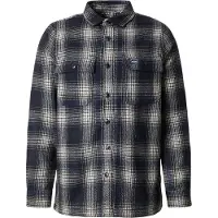 Superdry for man. M4010720A Checked wool overshirt with navy fleece lining (M), Casual, Polyester, Long sleeve