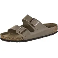 Birkenstock for man. 552811 Brown Leather Arizona Sandals (Regular Fit) (43), Flat, None, Casual