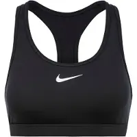 Nike Urheilurintaliivit 'SWOOSH' musta / valkoinen