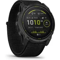 Garmin Enduro 3. Crbn Gry DLC Ti w/Blk Sport Lo Black