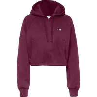 ICANIWILL Everyday Cropped Zipper Hoodie Dark mahogany