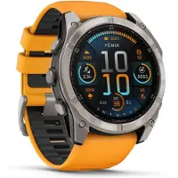 Garmin Fenix 8 51mm Amoled Sapphire Titanium with Spark Orange Band 010-02905-11